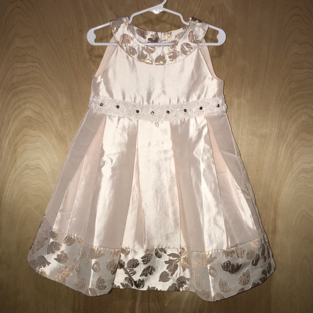 Catherine Maladrino Mini Blush Colored Floral Dress